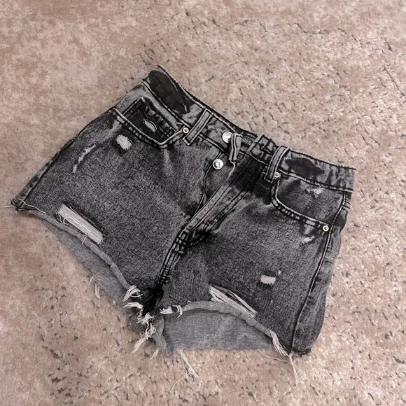 Target black wash shorts